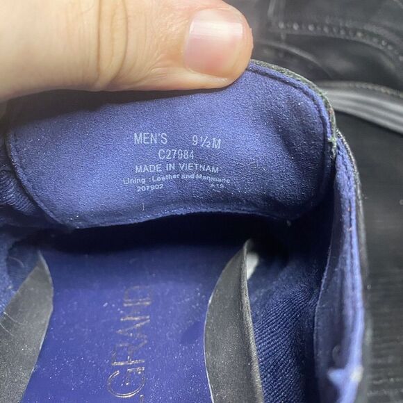 Cole Haan OriginalGrand Wingtip Oxford Black Leather Shoes C27984 Mens Size 9.5 - Picture 8 of 10